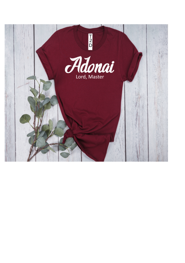 Adonai on burgundy